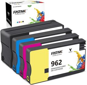 img 4 attached to 🖨️ FASTINK Remanufactured Ink Cartridges Compatible with HP 962XL 962 XL for HP Officejet Pro 9010 9018 9015 9025 9020 9012 9013 9016 9019 Printers, 4-Pack (Black, Magenta, Cyan, Yellow)