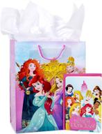 🛍️ hallmark disney princesses large 13" gift bag with birthday card and tissue paper logo