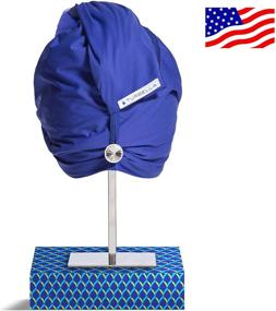 img 3 attached to 🚿 TURBELLA 2IN1: The Ultimate Shower Cap Turban and Hair-Drying Towel Wrap in One - Luxury Microfiber with Swarovski Button