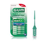 легкие зубочистки gum soft picks comfort dental invigorating логотип