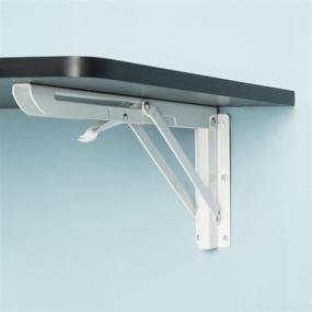 img 1 attached to FSC Certified Black Wall-Mounted Folding Table for Office, Home, and Kitchen (23.6&quot; x 15.6&quot; LW)