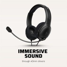 img 2 attached to 🎧 PDP Gaming LVL40 Stereo Headset with Mic for Nintendo Switch - PC, iPad, Mac, Laptop Compatible - Noise Cancelling Microphone, Lightweight, Soft Comfort On-Ear Headphones, Universal 3.5mm Jack - Black