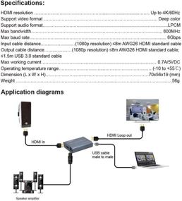 img 1 attached to 📸 BlueAVS HDMI в USB видео захват карты 1080P: Прямая трансляция и запись с DSLR камкордером Action Cam - Вывод на 4K@60Hz и захват на 1080P@60Hz (серебро)