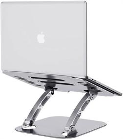 img 4 attached to Enhance Your Laptop Experience with a 🔧 Foldable Laptop Stand - Portable, Adjustable and MacBook Compatible!