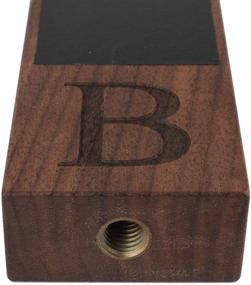 img 1 attached to 🍺 Personalized Monogram B Chalkboard Beer Tap Handle - Perfect for Home Brewing, Kegerators, and Home Bars | 8 Inch Tall Walnut Wood Gift for Him