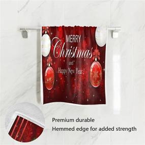 img 3 attached to ALAZA Merry Christmas Ball Snowflake Xmas Soft Bath Hotel Spa Hand Gym Sport Towel - 30 x 15 Inches