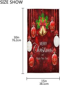 img 2 attached to ALAZA Merry Christmas Ball Snowflake Xmas Soft Bath Hotel Spa Hand Gym Sport Towel - 30 x 15 Inches