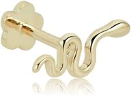 🐍 avora 14k yellow gold snake helix earring body jewelry (19g) logo