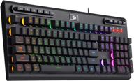 💡 enhanced redragon k511 pro rgb gaming keyboard: wired led backlit, 104 keys, programmable macros, silent membrane, windows pc gamer computer logo