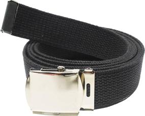 img 1 attached to 🎖️ ARMYU Army Web Belt: High-Quality 100% Cotton Canvas Military Style Belts, Extra Long at 54 inches