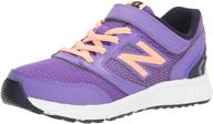 new balance running black little girls' athletic shoes: unleash your mini athlete's potential! logo