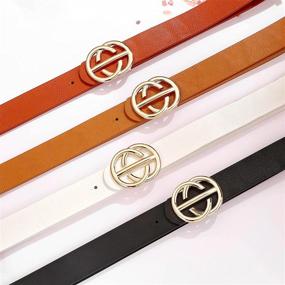 img 3 attached to Womens Belts Fashion Double Buckle Women's Accessories