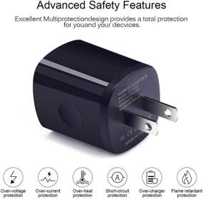 img 1 attached to High-Speed AndHot Type C Charger: Compatible with Samsung S10 S9 S8, Note 10 9 8, LG G8 G7 ThinQ, Google Pixel 4 3a 3 2 XL - Dual USB Car Charger, Wall Charger Block, 2Pack 6FT Fast Charging Cables