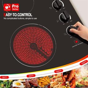 img 2 attached to 🔥 GASLAND Chef Pro Series 30'' Electric Cooktop: 4 Burner Ceramic Built-in Cooktop, Smoothtop Style with Knob Control and Hot Surface Indicator - ETL Approved
