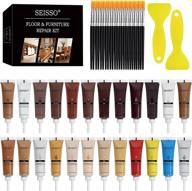 🔧 revitalize your furniture: complete 50-piece wood floor repair kit - fix scratches, stains, laminate, and more with 24 touch-up colors, scraper, and brushes логотип