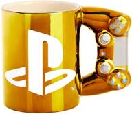 officially licensed playstation gold controller coffee mug, 11 oz - enhance your gaming experience! logo