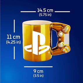 img 2 attached to Officially Licensed Playstation Gold Controller Coffee Mug, 11 oz - Enhance Your Gaming Experience!