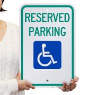 smartsign basics reserved parking federal handicap parking sign logo