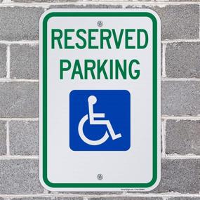 img 3 attached to SmartSign Basics Reserved Parking Federal Handicap Parking Sign