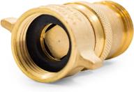 camco (40055) inline rv water pressure regulator - safeguards rv plumbing & hoses from high-pressure city water, brass construction, lead-free logo