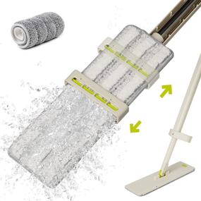 img 4 attached to 🧹 HoMettler Microfiber Floor Mop Set: Self-Wringing, Lazy Flat Mop for Wet & Dry Cleaning - Ideal for Hardwood, Tile, Laminate, and Wooden Floors