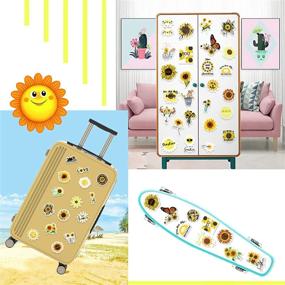 img 1 attached to 🌻 HotArt Sunflowers Skateboard Suitcase Car: A Vibrant Travel Buddy for Skaters