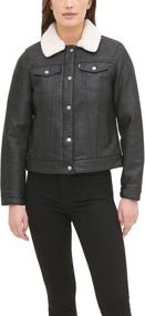 img 2 attached to Stylish and Cozy: Levis Classic Trucker Shearling Women's Jacket - Shop Now!