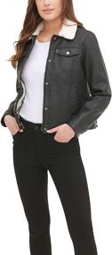 img 4 attached to Stylish and Cozy: Levis Classic Trucker Shearling Women's Jacket - Shop Now!