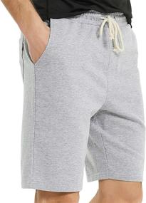img 1 attached to Zengjo Men's Sweat Shorts: Stylish and Comfortable Cotton French Terry Gym Shorts for Men
