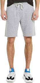 img 3 attached to Zengjo Men's Sweat Shorts: Stylish and Comfortable Cotton French Terry Gym Shorts for Men