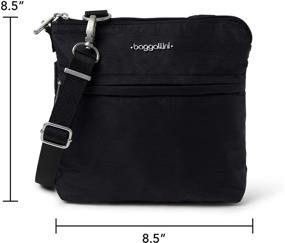 img 1 attached to Baggallini Anti Theft Leisure Crossbody Black Women's Handbags & Wallets