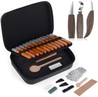 🔪 wood carving tools set - high carbon steel graver, hook carving knife, whittling knife, detail wood carving knife for diy sculpture, carpenter experts, kids, beginners logo