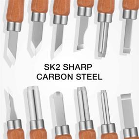 img 1 attached to 🔪 Wood Carving Tools Set - High Carbon Steel Graver, Hook Carving Knife, Whittling Knife, Detail Wood Carving Knife for DIY Sculpture, Carpenter Experts, Kids, Beginners