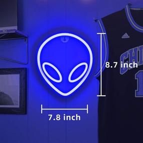 img 1 attached to 👽 Alien Neon Light Signs: Aesthetic Room Decor for Teens, Gamers, and Home Decoration