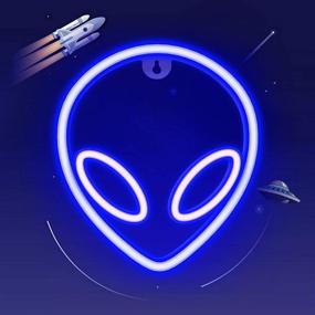 img 4 attached to 👽 Alien Neon Light Signs: Aesthetic Room Decor for Teens, Gamers, and Home Decoration