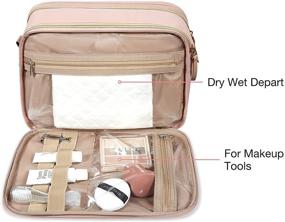 img 1 attached to 💼 Bagsmart Travel Toiletry Bag: Water-resistant Organizer for Toiletries, Makeup Brushes & Accessories - Soft Pink