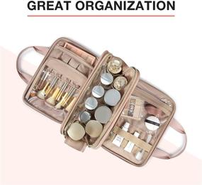 img 3 attached to 💼 Bagsmart Travel Toiletry Bag: Water-resistant Organizer for Toiletries, Makeup Brushes & Accessories - Soft Pink