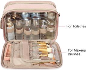 img 2 attached to 💼 Bagsmart Travel Toiletry Bag: Water-resistant Organizer for Toiletries, Makeup Brushes & Accessories - Soft Pink