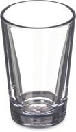 🍸 carlisle 560207 alibi heavy-weight plastic shooter glass - 2 oz., clear - height: 2.75" width: 4.8" length: 4.5 logo