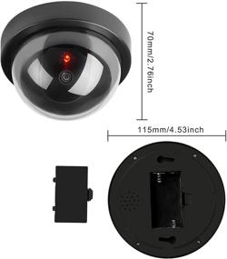img 2 attached to Pack of 4 TOROTON Dummy CCTV Dome Cameras with LED Flashing Light - Simulated Security Monitor for Homes & Businesses, Ideal for Indoor and Outdoor Use