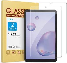 img 4 attached to apiker 2-Pack Tempered Glass Screen Protector for Samsung Galaxy Tab A 8.4 - High Definition, Case-Friendly