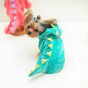 img 2 attached to 🐉 NIULA Dinosaur Dog Halloween Costume: Green Dragon Hoodie for Small & Medium Dogs