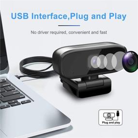 img 1 attached to 🎥 1080P Webcam with Microphone: Ideal for Online Teaching, Gaming, and Video Conferencing on Zoom, Skype, Facetime, and Teams