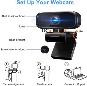 img 2 attached to 🎥 1080P Webcam with Microphone: Ideal for Online Teaching, Gaming, and Video Conferencing on Zoom, Skype, Facetime, and Teams