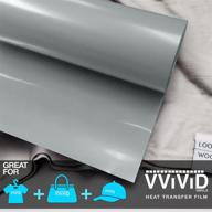 vibrant silver metallic 12-inch x 3ft roll heat transfer vinyl film - heavy-duty iron-on for superior results logo