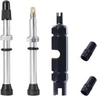 🚲 teyssor tubeless bicycle valve stems: 35mm, 44mm, 60mm aluminum alloy presta stem kits with valve core tool logo