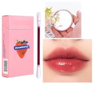 💄 20 pcs box tattoo lipstick cigarette cotton swab: long-lasting lip gloss lipstick for women - classic-strawberry red logo