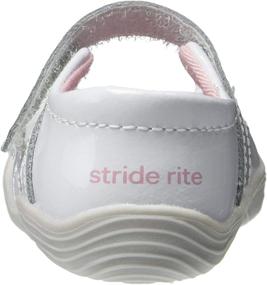 img 2 attached to 👟 Стильные серебряные туфли и балетки Stride Rite для девочек-малышек