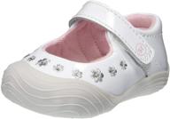 👟 stylish stride rite silver shoes and flats for toddler girls logo