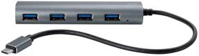 img 2 attached to 4-портовый USB-C хаб Monoprice 114908 - алюминий, передача данных супербыстро, совместим с MacBook, Chromebook и другими устройствами, серый - подробный обзор и руководство по покупке.